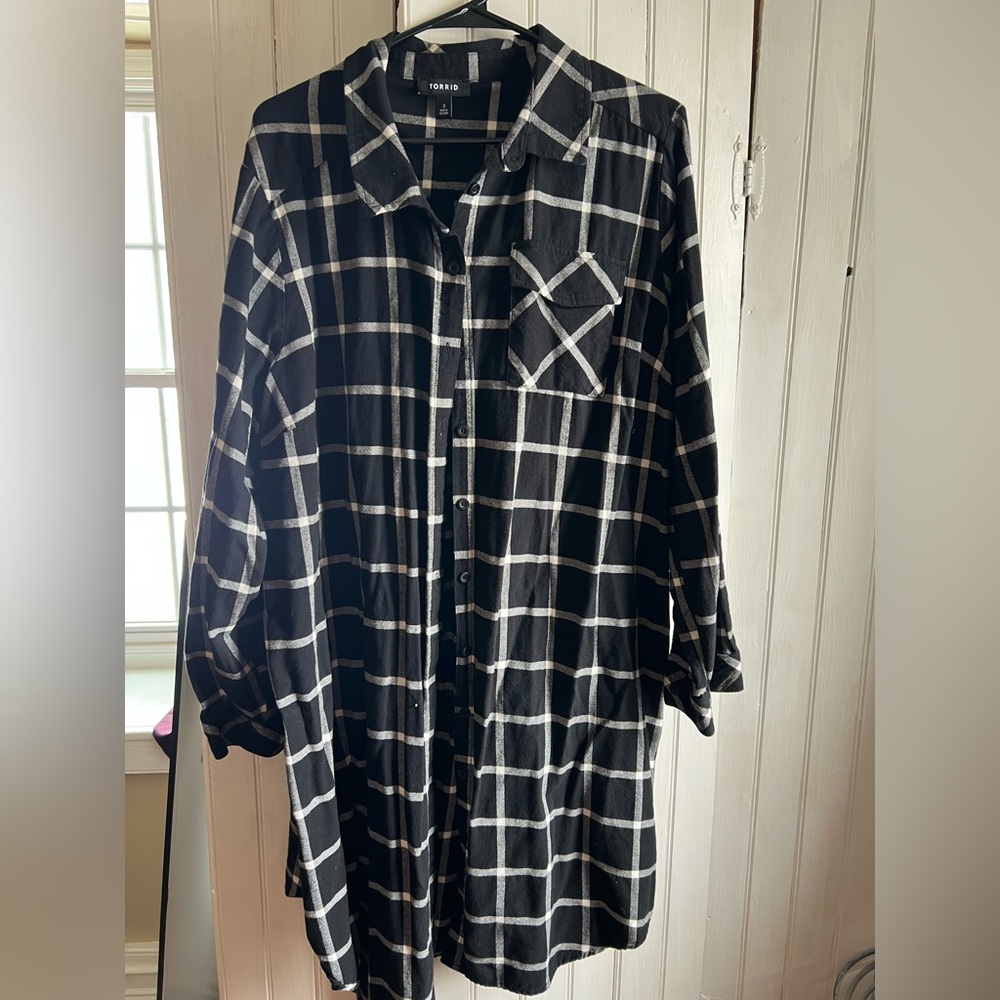 Torrid Black and White Plaid Women’s Dress